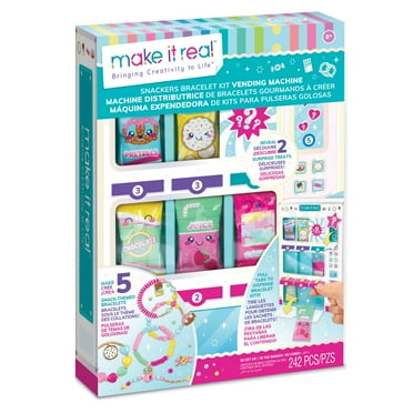 Make It Real: Snackers Vending Machine Bracelet Kit, Jewelry Making & Beading Kits for Kids Ages 8 