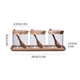 thumbnail image 3 of Fiudx Juego de Condimentos de Madera y Vidrio, Elegantes Frascos de Borosilicato, Base de Madera Rústica, Prácticas Cucharas Medidoras, Organización de Cocina, Cocina Gourmet, Diseño Elegante Pero De, 3 of 6