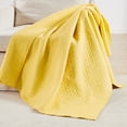 thumbnail image 4 of Levtex Home - Cross Stitch Yellow - Throw - Cross Stitched Pattern - Quilted Throw (50x60in.) - Cotton/Cotton, 4 of 5