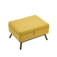 thumbnail image 7 of Villeston Mid-Century Modern Square Coffee Table Storage Bench for Living Room, Entryway and Family Room,Yellow, 7 of 7