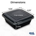 thumbnail image 6 of GoodCook Meal Prep 3 Cup Square, 20-Piece, Blue, Made without BPA, 6 of 9