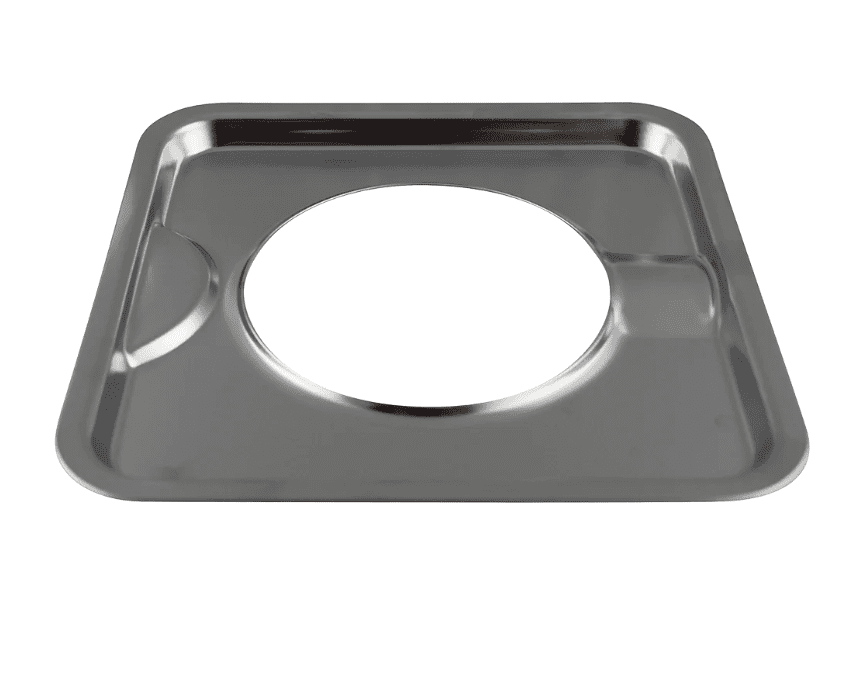 Range Kleen SGP-400 Chrome Square Range Pan / Yellow Label / Style I (4-PACK)