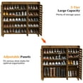 thumbnail image 3 of VINGLI 6-Tier Ultra Wide Shoe Cabinet - 3-Door Rustic Brown Wooden Storage Organizer for 30 Pairs, Farmhouse Entryway Shoe Rack with Adjustable Shelves, 3 of 9