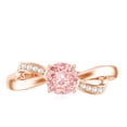 thumbnail image 5 of Rosec Jewels IGI Certified Lab Grown Pink Diamond Infinity Engagement Ring 1 Ct (Fancy Pink Color and VS1 Clarity) - Pink White Diamond Ring, 18K Rose Gold, US 3.50, 5 of 9