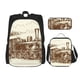 thumbnail image 1 of Disketp Train Mochila Estampada de Gran Capacidad con Lonchera y Estuche, Set de 3 Piezas para Estudiantes, 1 of 7
