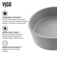 thumbnail image 6 of VIGO Concreto Stone 24 in. Concrete Oval Vessel Bathroom Sink in Gray with Lexington Faucet and Pop-Up Drain in Matte Gold, 6 of 10