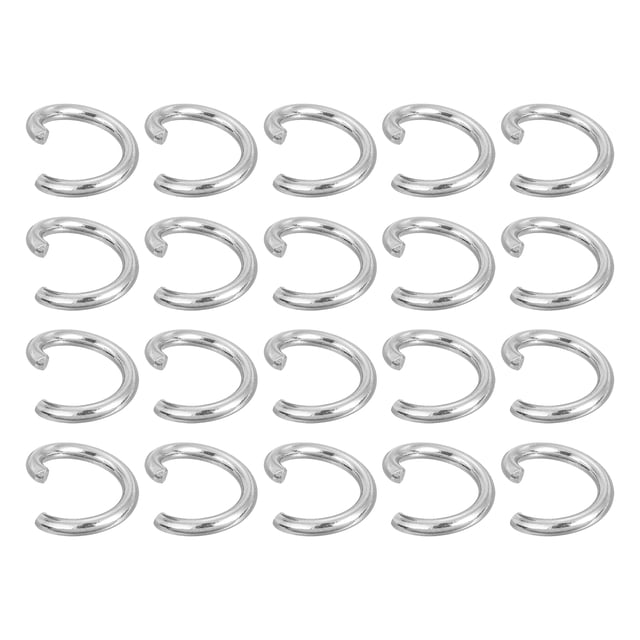 Unique Bargains 50Pcs Open Jump Rings, 10mm Stainless Steel O Rings, Split Rings Circle Clasp Connecting Rings, Silver
