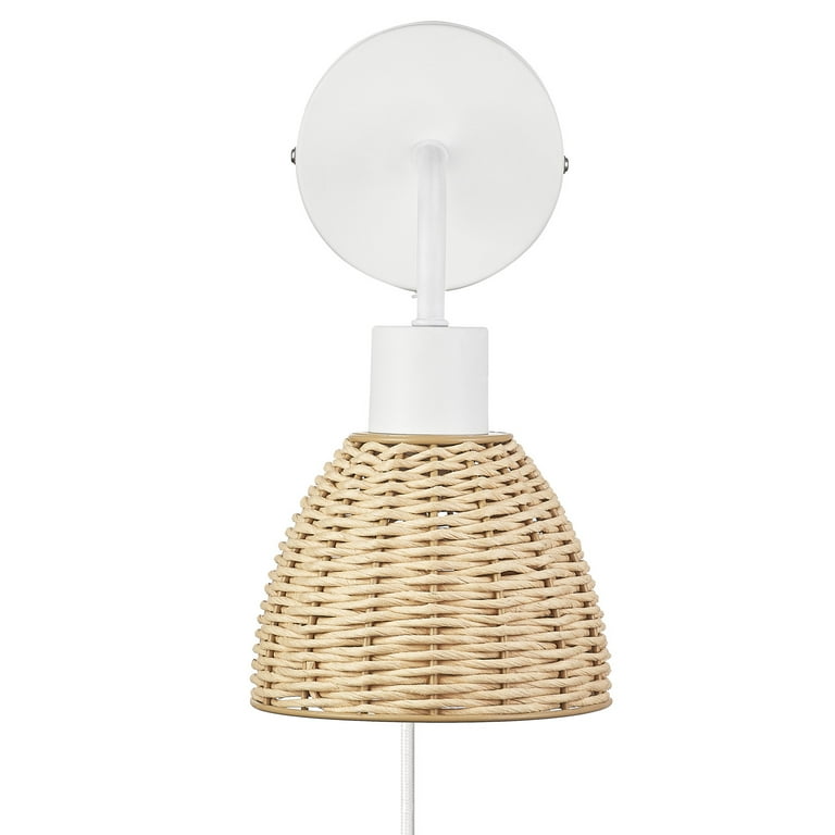 White wall sconce plug in deals