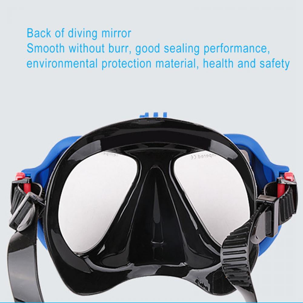 Snorkeling Mask Snorkel Tube Set Diving Mask Anti-Fog Swimming Goggles For GoPro 