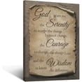 thumbnail image 5 of Jamie world Beach Serenity Prayer Wall Art Coastal Country Canvas Prints Window Sunset Ocean Picture Framed Scripture Christian Artwork Home Decor for Bathroom Kitchen Bedroom Dining Living 16''x12'', 5 of 7