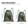 thumbnail image 2 of Xecao Squirrel Pattern Sports Drawstring Backpack - String Swim Gym Bag with Wet Proof Pocket for Women&Men-Medium, 2 of 6