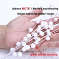 thumbnail image 2 of LQQBOX 10 Artificial Glitter Berry Stem Ornaments 19.7 Inches Fake Christmas Picks Decorative Glitter Sticks for Christmas Tree DIY Wreath Crafts Gift Fireplace Holiday Home Decor (White), 2 of 7