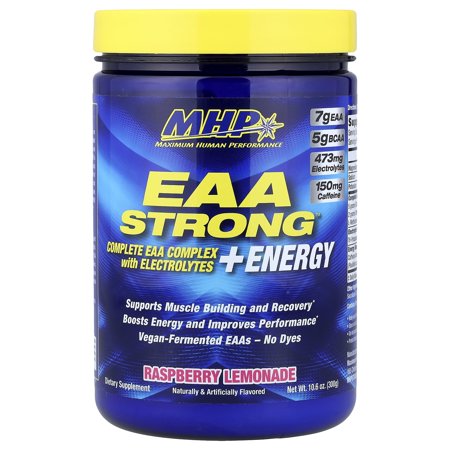 MHP EAA Strong™ + Energy, Raspberry Lemonade, 10.6 oz (300 g)