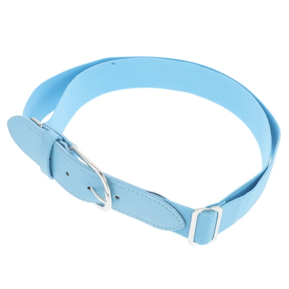 OFFIGAM Youth Elastic Baseball Belt Sky Blue Adjustable Stretch Sports Belt for Softball