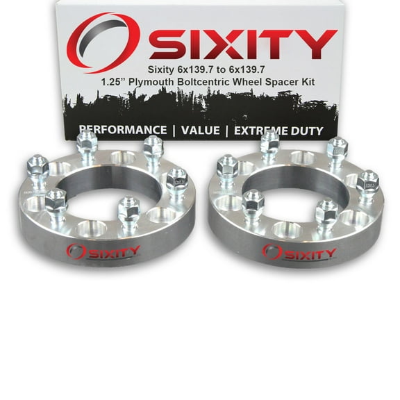 Sixity Auto 2 pc 1.25" 6x139.7 Wheel Spacers compatible with Plymouth Arrow Pickup M12x1.5mm 1.25in Studs Lugs