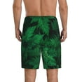 thumbnail image 3 of Gaeub Green Leave Fern Printed Men's Short Pajama Pants, Lightweight Lounge & Sleep Bottoms Keep You Cool - 3X-Large, 3 of 9
