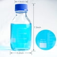 thumbnail image 3 of SWONES Graduated Round Reagent Media - Round Media Storage Bottle - Storage Glass Bottles, with GL45 Screw Cap,Borosilicate 3.3 Glass (500ml, 2pcs), 3 of 7