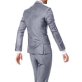 thumbnail image 6 of Men's Slim Fit 2-Piece Suit Set, Business Blazer Jacket and Dress Pants, Formal Wear For Wedding Party and Special Occasions,Light Gray,3XL, 6 of 6