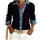 thumbnail image 1 of TaTaai Women's Loose Fit Blouse Long Sleeve Lapel Collar Waffle Knit Design Button Front Denim Style Casual Top Gift, 1 of 5