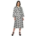 thumbnail image 1 of Moomaya Printed Long Robe With Pockets Cotton Bride Getting Ready Dress, 1 of 6