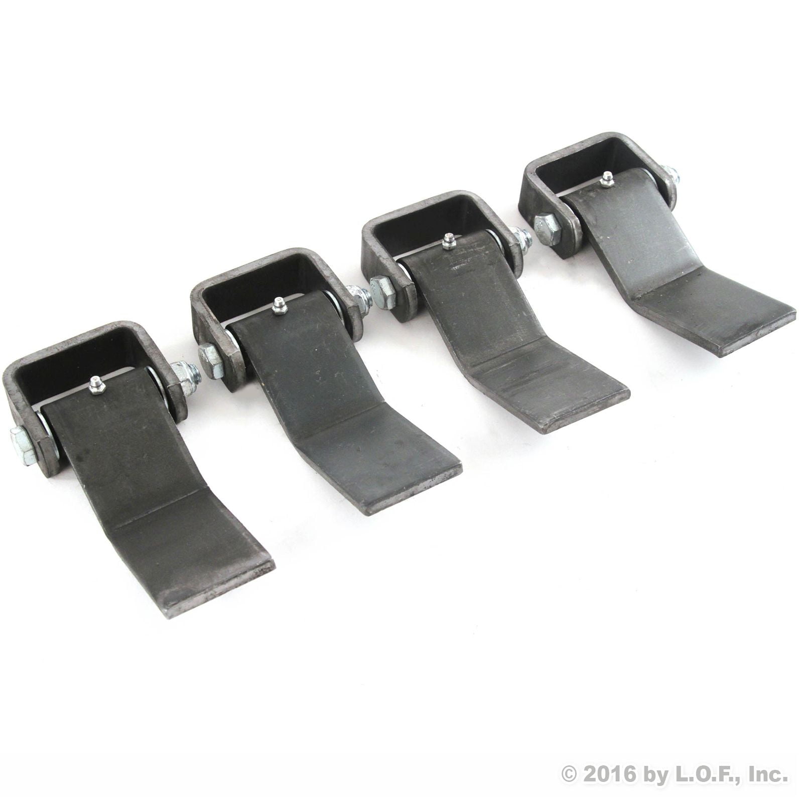 QTY 4 Steel Strap Style Long Leaf Hinge with Grease Zerk Fitting Weld