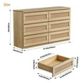 thumbnail image 5 of Rattan Dresser for Bedroom, 6 Drawer Double Dresser for Bedroom with Smooth Mental Slide, 5 of 5