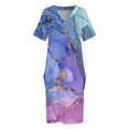 thumbnail image 4 of Vestido suelto de sirena eléctrica con bolsillos vestidos de mujer vestido de verano vestido de verano para mujer 2025 elegante de lujo, 4 of 7