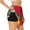 Black, variant on Dinosaur Super Hero Cartoon Printed 2 in 1 Women's Workout Shorts for Athletic Gym Running Shorts with Phone Pockets-Medium