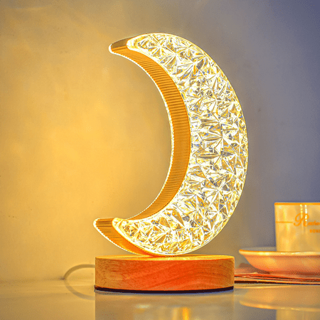 

Decorative Table Lamp USB Powered Christmas Desk Lamp Home Bedroom Romantic Bedside Desktop Nightstand Decoratio(Moon Shape )