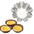 thumbnail image 6 of Joernso 6Pcs Egg Flan Mould Flower Shape Reusable Stainless Steel Fruit Tart Baking Molds Kitchen Accessories, 6 of 7
