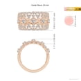 thumbnail image 4 of ANGARA Natural 0.37 Ct. Diamond Non Eternity Ring in 14K Rose Gold for Women (Ring Size: 3.5), 4 of 9