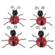 thumbnail image 5 of Piezas Mariquita Decoración de Pared Mariquita de Hierro con Puntos Negros Mariquita Adorno Colgante de Pared para Patio Trasero Césped y Jardín Porche Rojo, 5 of 14