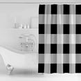 thumbnail image 4 of Small Stall Shower Curtain 36x78 Inch Narrow Half Size Black White Plaid Bath Curtains Bathroom Decor Spring Farmhouse Buffalo Checkered Waterproof Fabric Shower Curtain Set with Hooks 36 Inch, 4 of 6