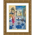 thumbnail image 1 of West, Ronald 14x18 Gold Ornate Wood Framed with Double Matting Museum Art Print Titled - Aaaaah, 1 of 4