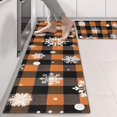 thumbnail image 2 of Kitchen Rugs Sets Of 2,Orange and Black Plaid Christmas Snowflake Pattern Anti Fatigue Kitchen Mat Rugs Non Slip Washable,Decorative Kitchen Floor Mats for Kitchen,Sink,Laundry,17"X47", 2 of 5