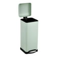 thumbnail image 2 of 8 Gal/30L Step Trash Can, Stainless Steel Garbage Can, Slim Fingerprint Recycling Bin for Kitchen, Dining Room, Office, Restaurant,Black (with Removable Inner Basket & Soft-Close Lid), 2 of 7