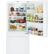 GE GDE21EGKWW 21 Cu. Ft. White Bottom Freezer Refrigerator
