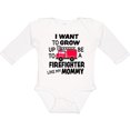 thumbnail image 3 of Inktastic I Want to Grow Up to Be a Firefighter Like My Mommy Boys or Girls Long Sleeve Baby Bodysuit, 3 of 5