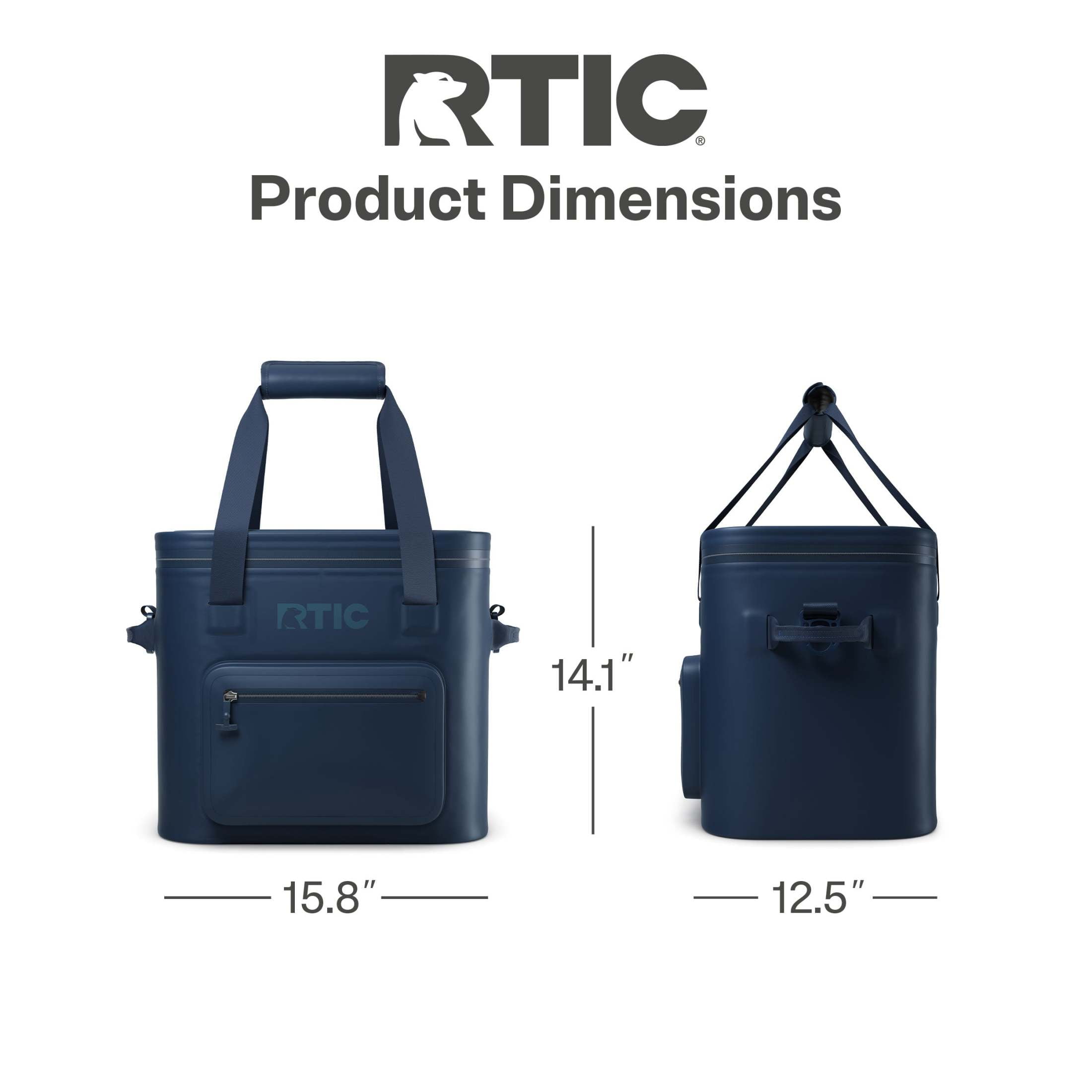 RTIC 30-Can, 20 Qt, Ultra-Tough Soft Cooler Pro, Leakproof, Waterproof, Navy