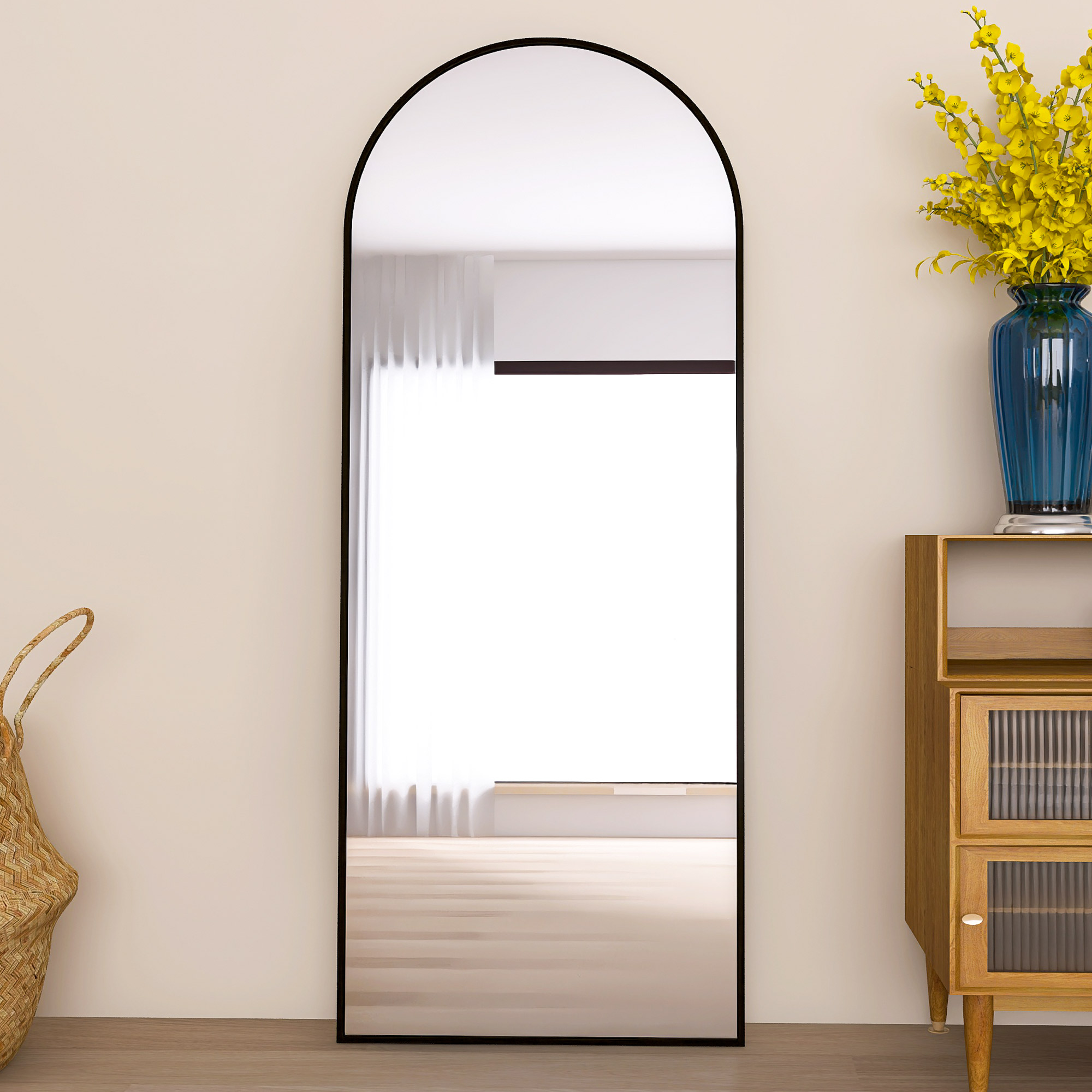 Arched Full Length Mirror Floor Mirror Hanging Standing or Leaning