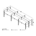 thumbnail image 2 of Bestar Pro-Biz 6 Person Melamine/Metal Workstation in White and Red, 2 of 2