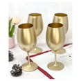 thumbnail image 2 of LeadingWare Metallic Gold Color Plastic Wine Glasses Set of 4 (20oz), Acrylic Red White Wine Glass, 2 of 5