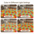 thumbnail image 7 of ODIKA Whimsical Funky Patchwork Squares Multicolor Alternating Maximalist for Bedroom, Nursery, RV, Pet Friendly & Kids Safe Bedside, 7 of 7