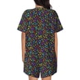 thumbnail image 3 of Lsque Musical Notes Women's Short-Sleeved Pajama Set - 2 Piece Soft and Lightweight Sleepwear Set-Medium, 3 of 9