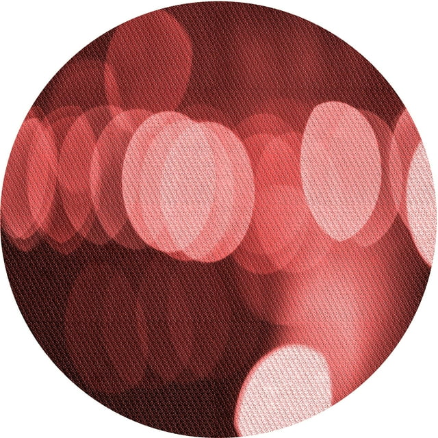 Ahgly Company Tapis Rond Lavable en Machine Intérieur Transitionnel Rouge Foncé, 4 Pieds Rond
