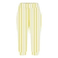 thumbnail image 4 of LIaqionyy Women Striped Capri Pants High Waisted Yoga Sweatpants Lounge Cropped Jogger Pant with Pockets, 4 of 6