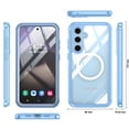 thumbnail image 5 of Ancove Magnetic Case for Samsung Galaxy A56 5G,Shockproof Full-Body Protection Case Compatible with MagSafe Built-in Screen Protector Clear Back Cover for Galaxy A56 5G,Blue, 5 of 5