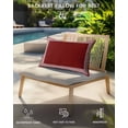 thumbnail image 4 of Pack of 2 Outdoor Lumbar Pillow Covers 11x16 Inch, Dark Red Geometric Waterproof Throw Pillow Covers Set, White Greek Key Design Abstract Modern Art Decorative Cushion Cases for Patio Porch Car, 4 of 7