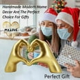 thumbnail image 4 of Small Heart Hands Sculpture Decor, Resin Modern Abstract Love Finger Statue, Hand Model Decoration, 4 of 7