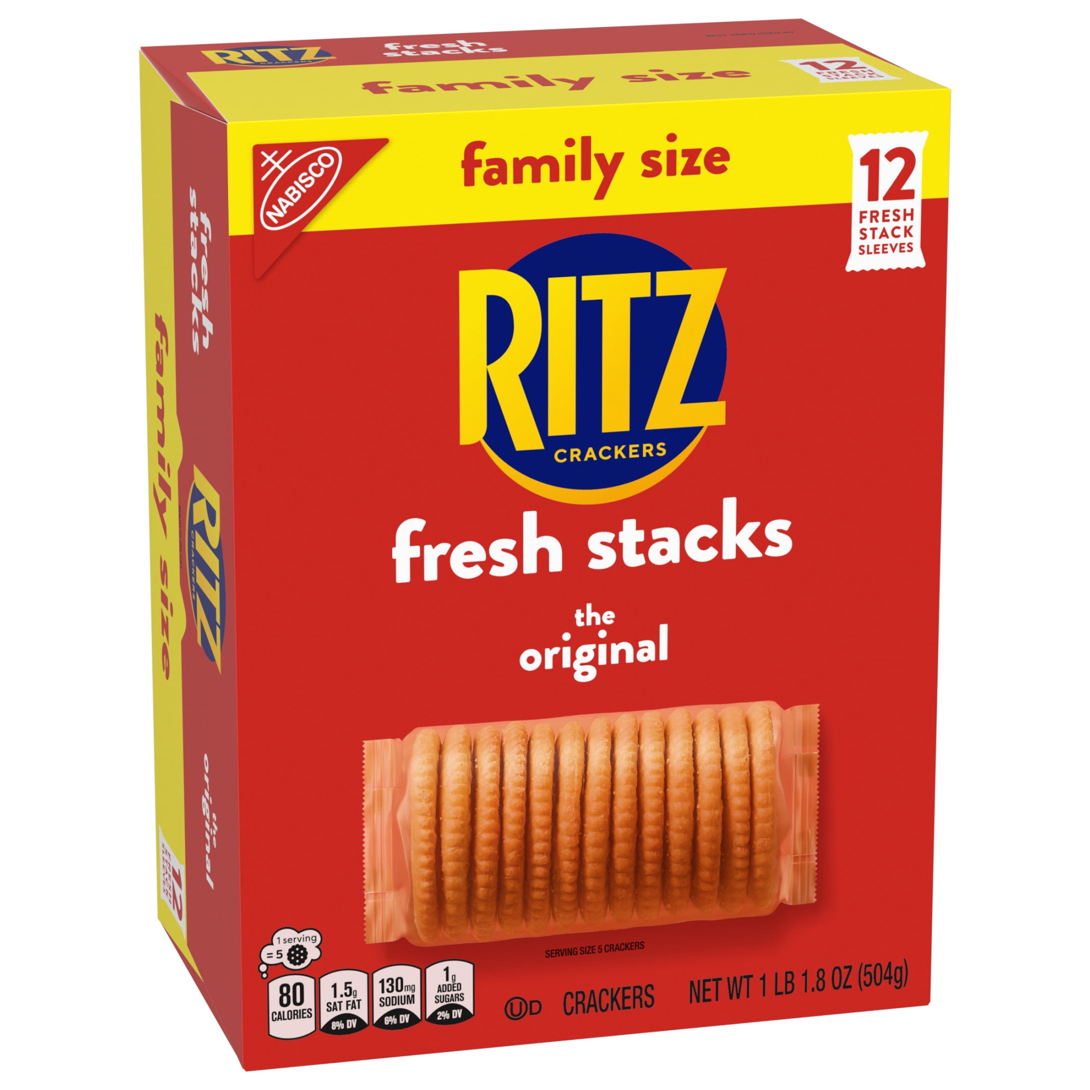 RITZ, Fresh Stacks Crackers, 17.8 oz, Travel Snack Family Size